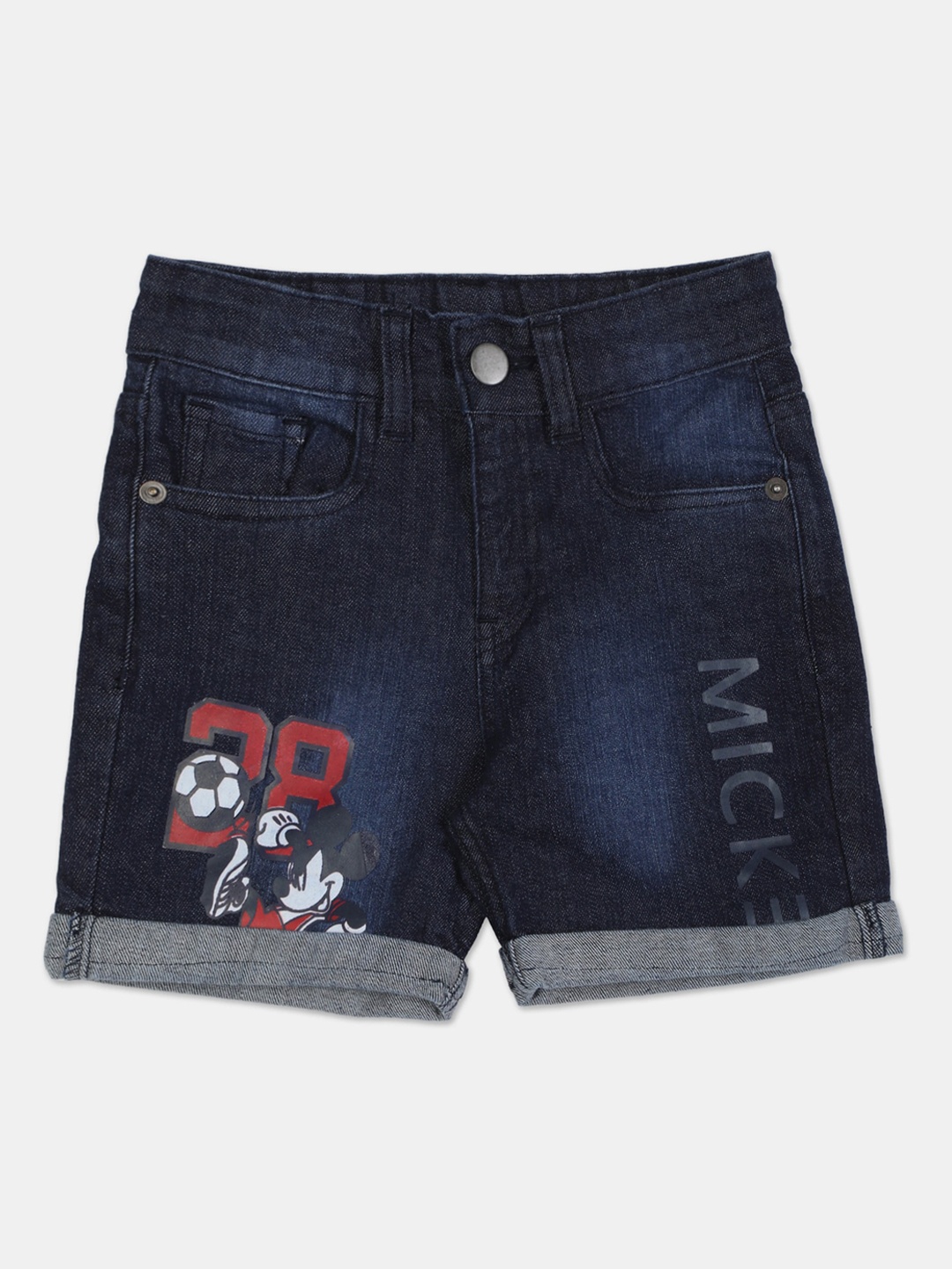 

Colt Boys Navy Blue Washed Regular Fit Denim Shorts