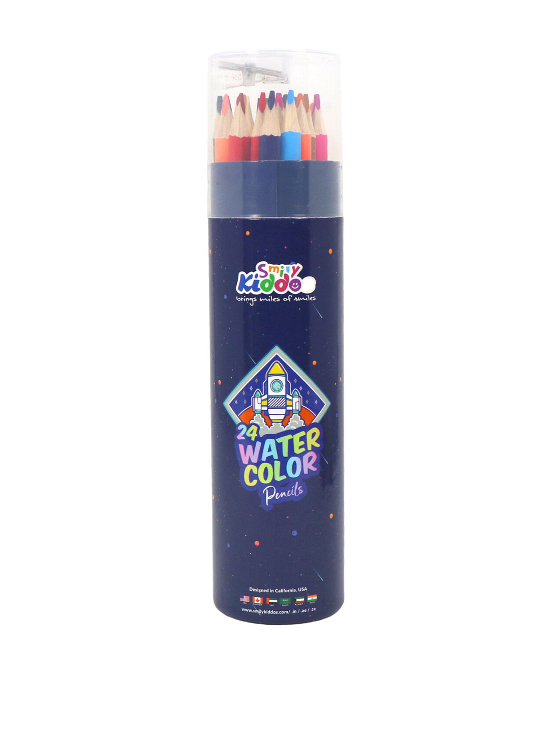 

Smily Kiddos Kids Multicoloured Color Pencils With Tube & Lid, Multi
