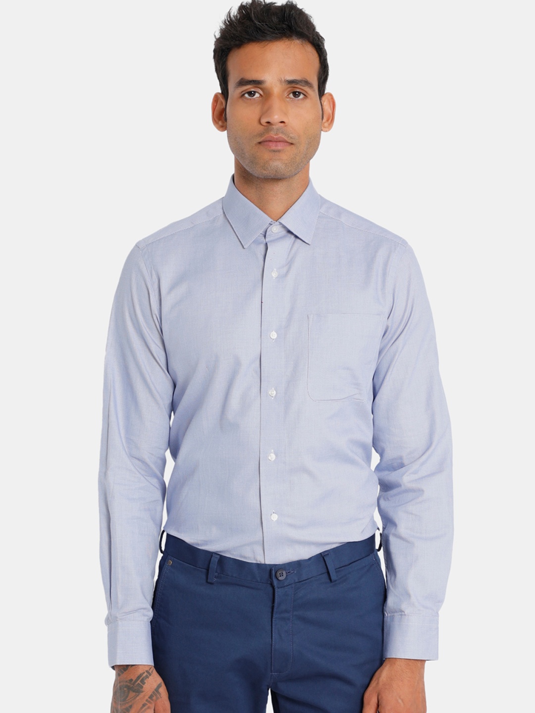 

Arrow Men Blue Regular Fit Striped Casual Shirt