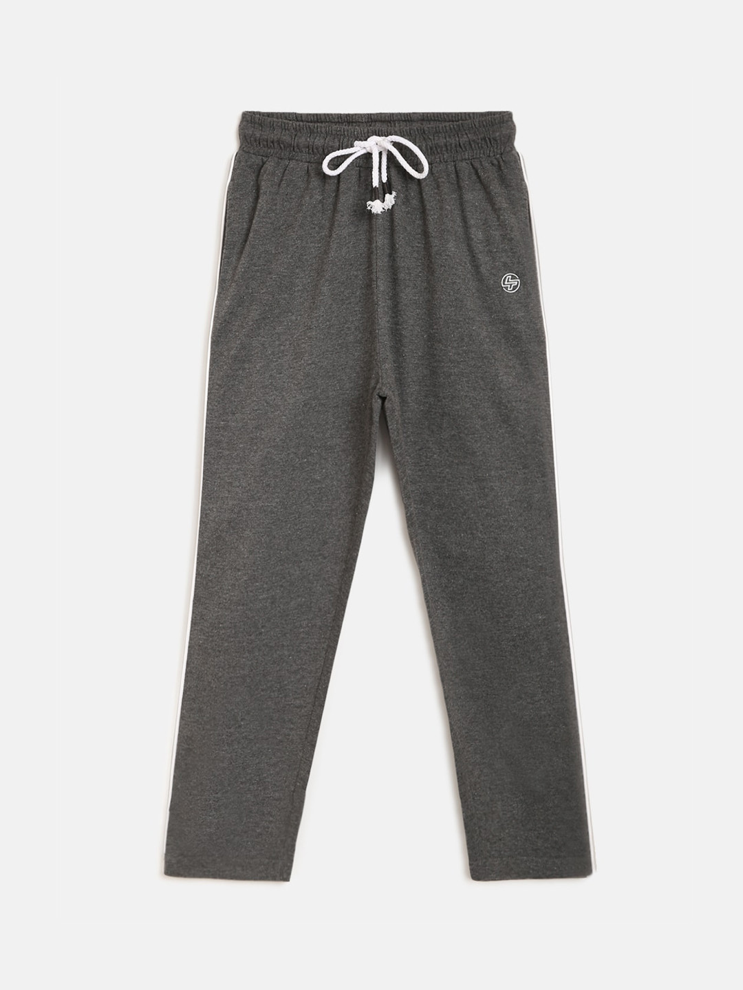 

Lil Tomatoes Boys Grey Solid Straight-Fit Track Pants