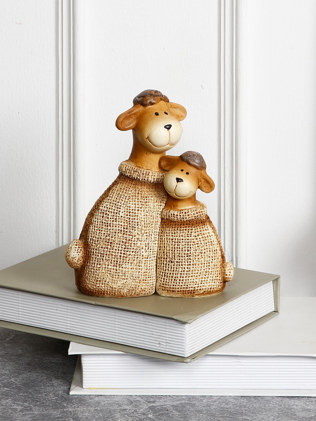 

TAYHAA Set Of 2 Brown Sheep Pair Showpieces