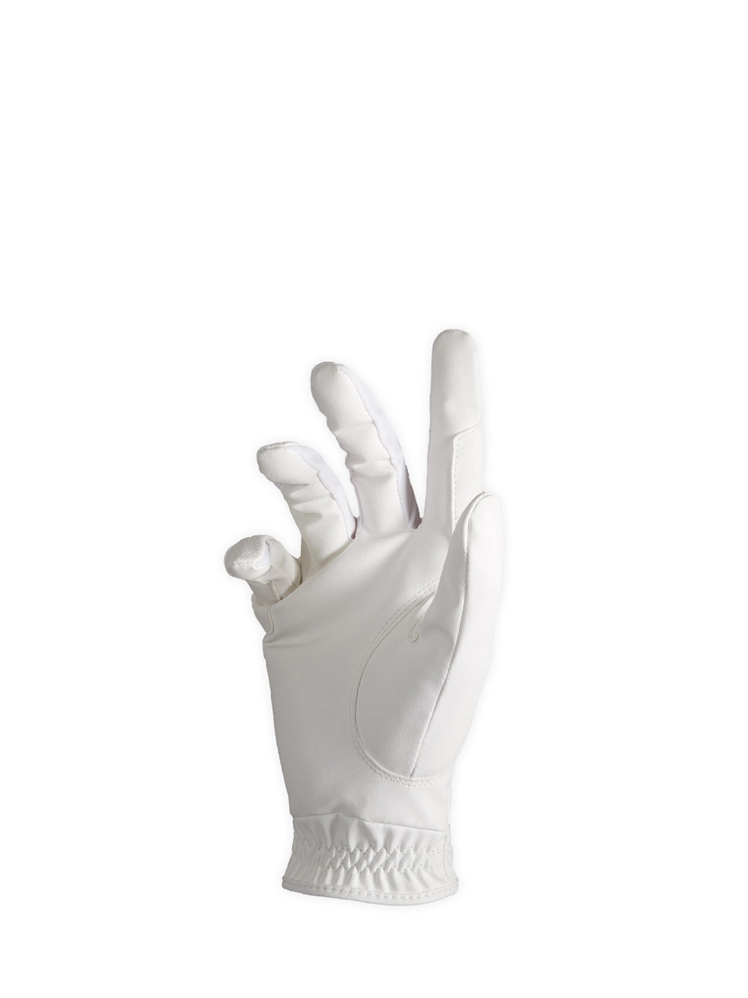 FOUGANZA By Decathlon Women White Textured Horse Riding Gloves