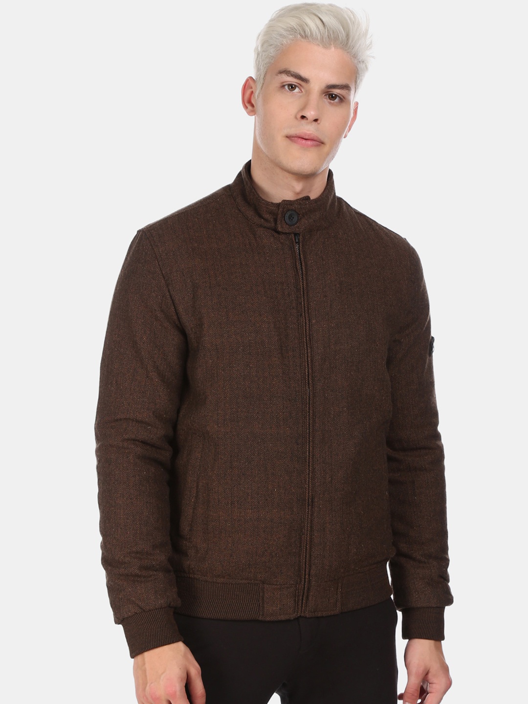 

Arrow Sport Men Brown Solid Bomber
