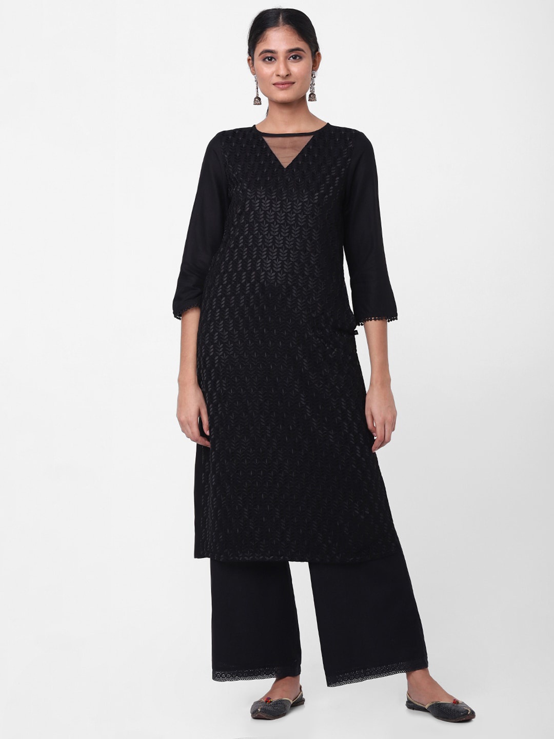 

Naari Women Black Printed Kurta