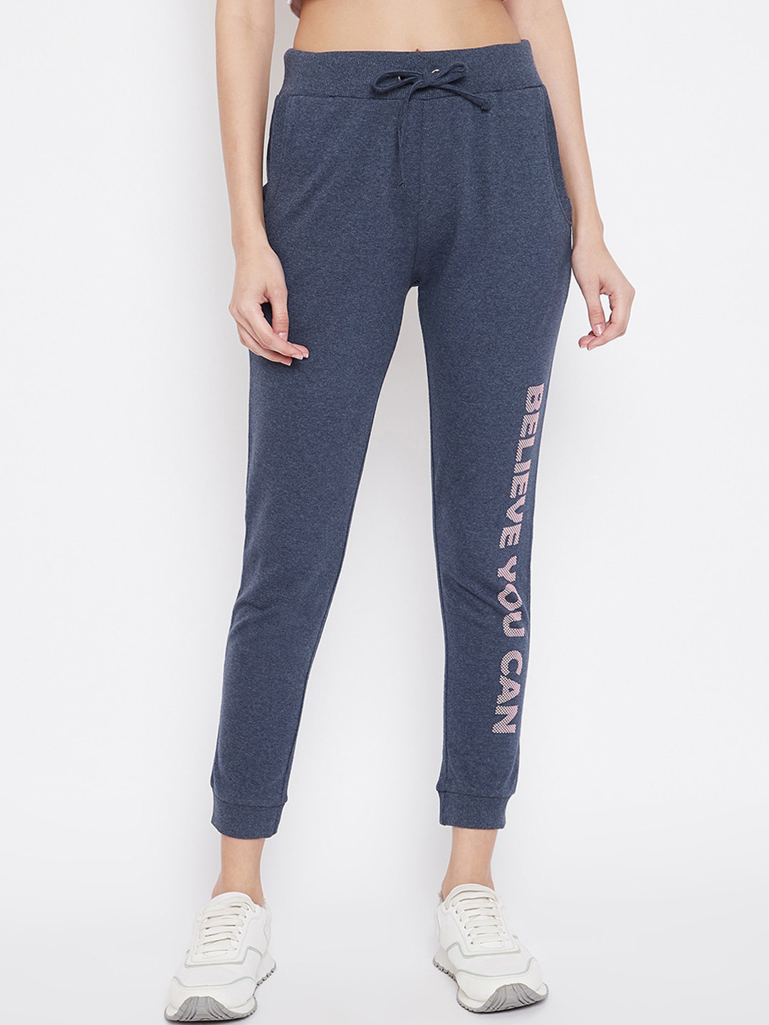 

Austin wood Women Blue Solid Slim-Fit Joggers