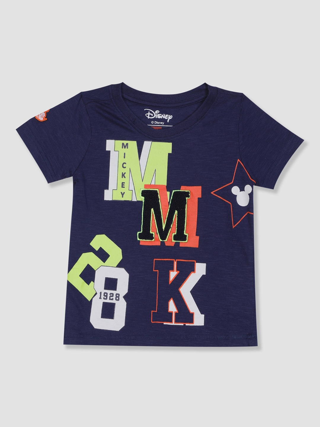 

Colt Boys Navy Blue Printed Round Neck T-shirt
