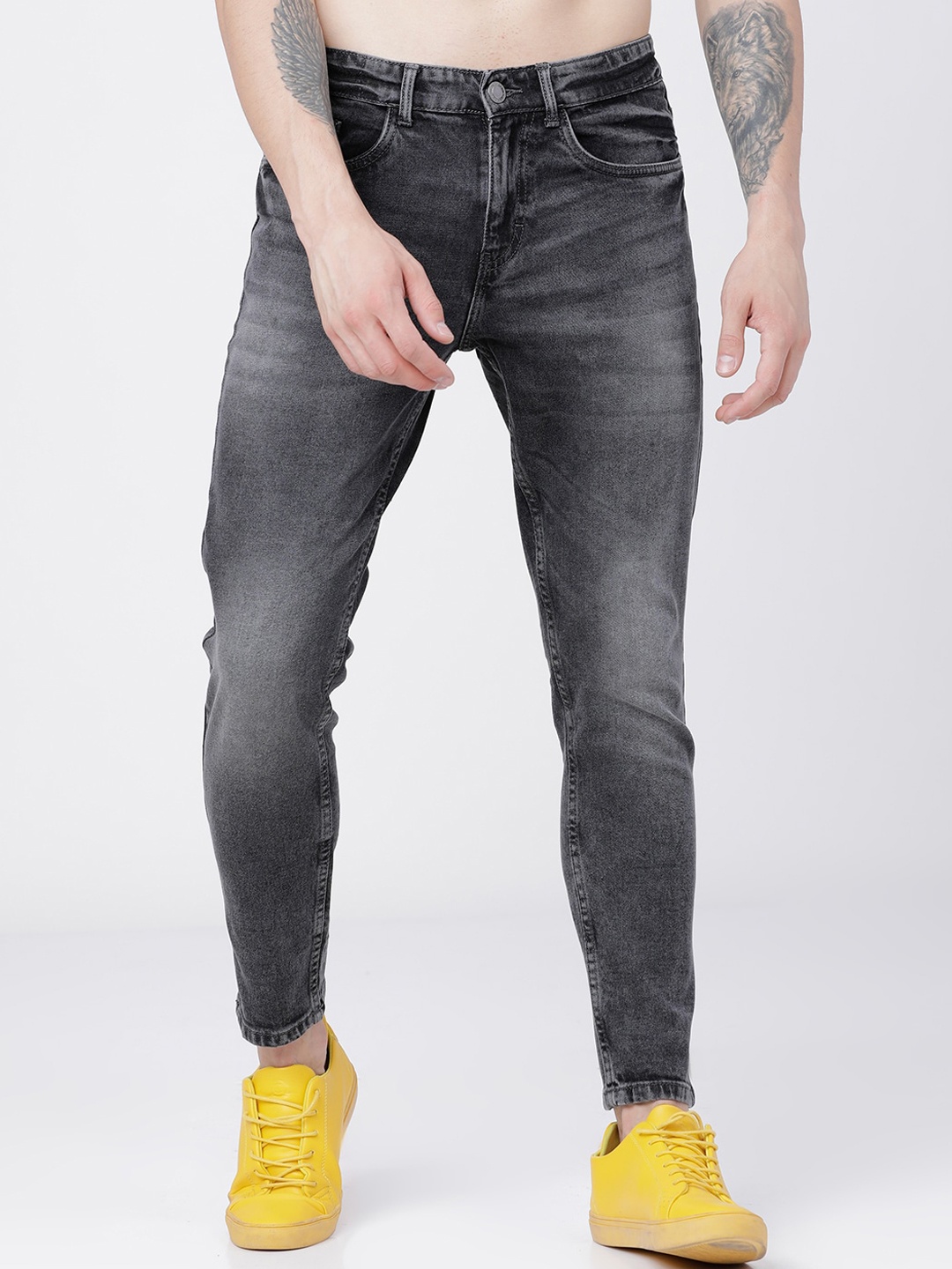 

HIGHLANDER Men Grey Tapered Fit Jeans