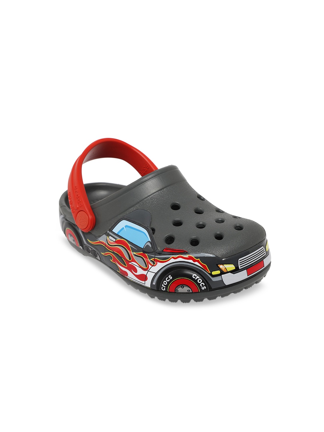 

Crocs Funlab Boys Grey Red Solid Sandals