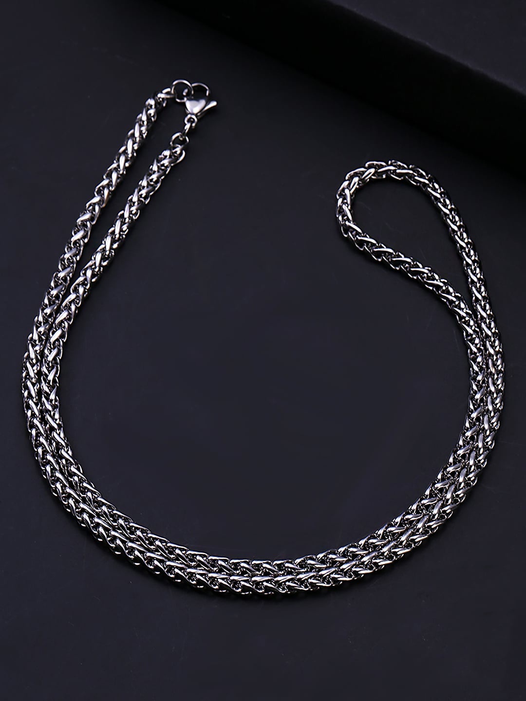 

Yellow Chimes Men Silver-Toned Stainless Steel Rhodium-Plated Chain