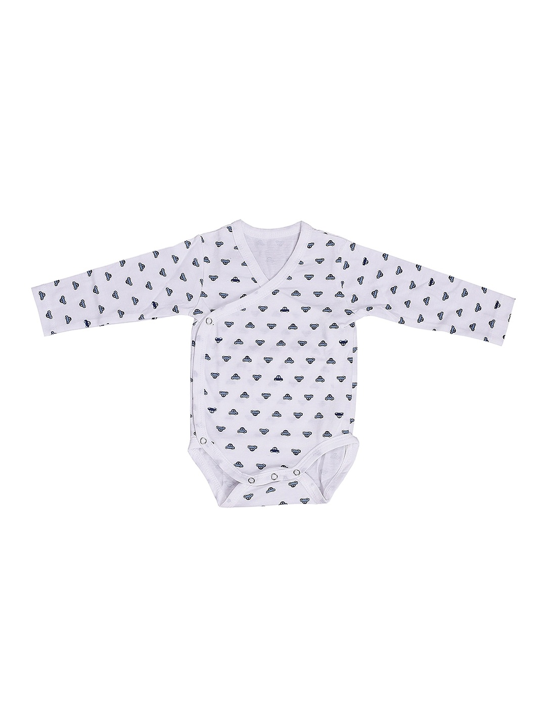 

Moms Home Kids Grey & Blue Organic Cotton Fullonesie Sustainable Rompers 3-6 Months