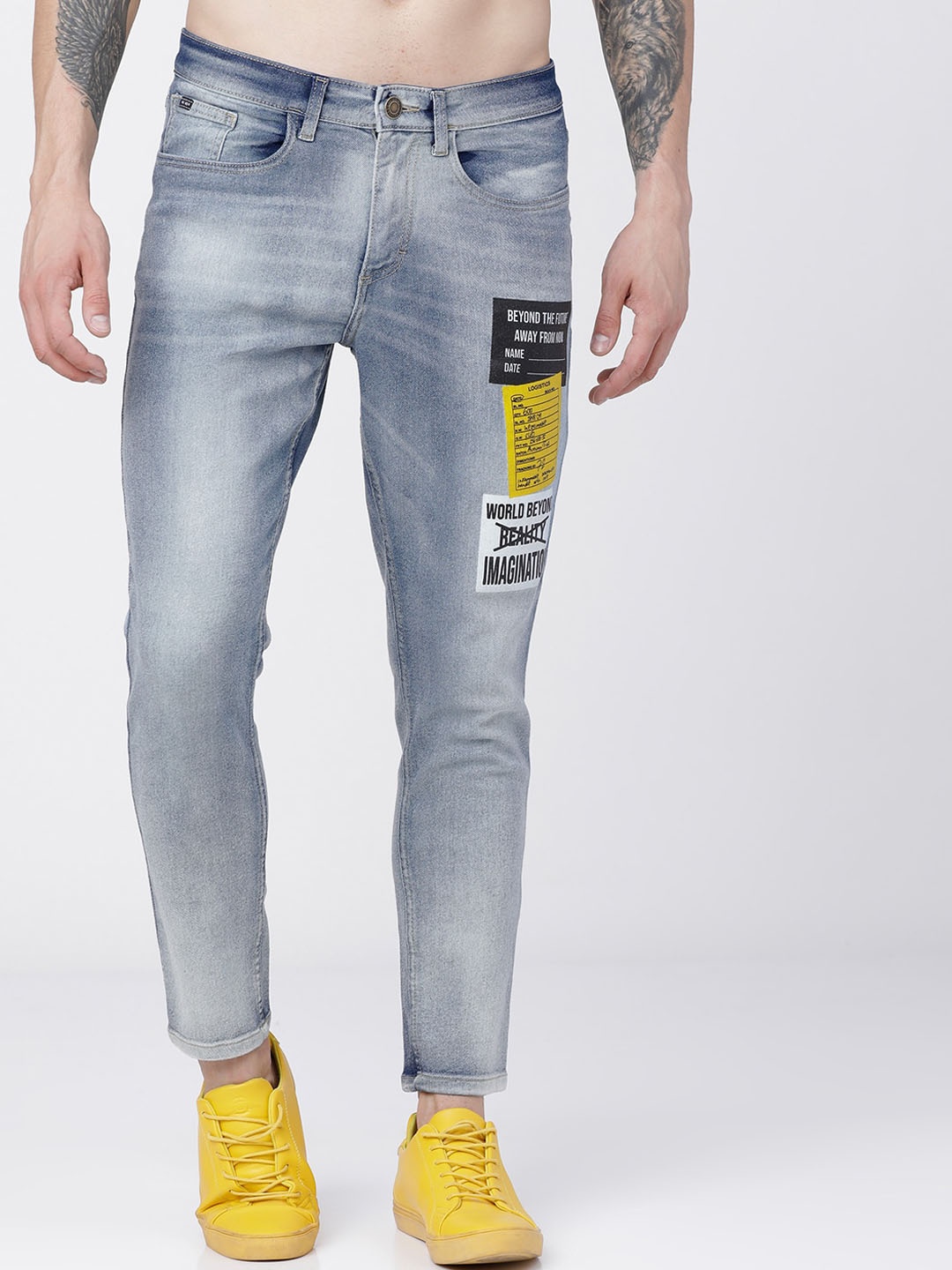 

HIGHLANDER Men Blue Tapered Fit Mid-Rise Clean Look Stretchable Jeans