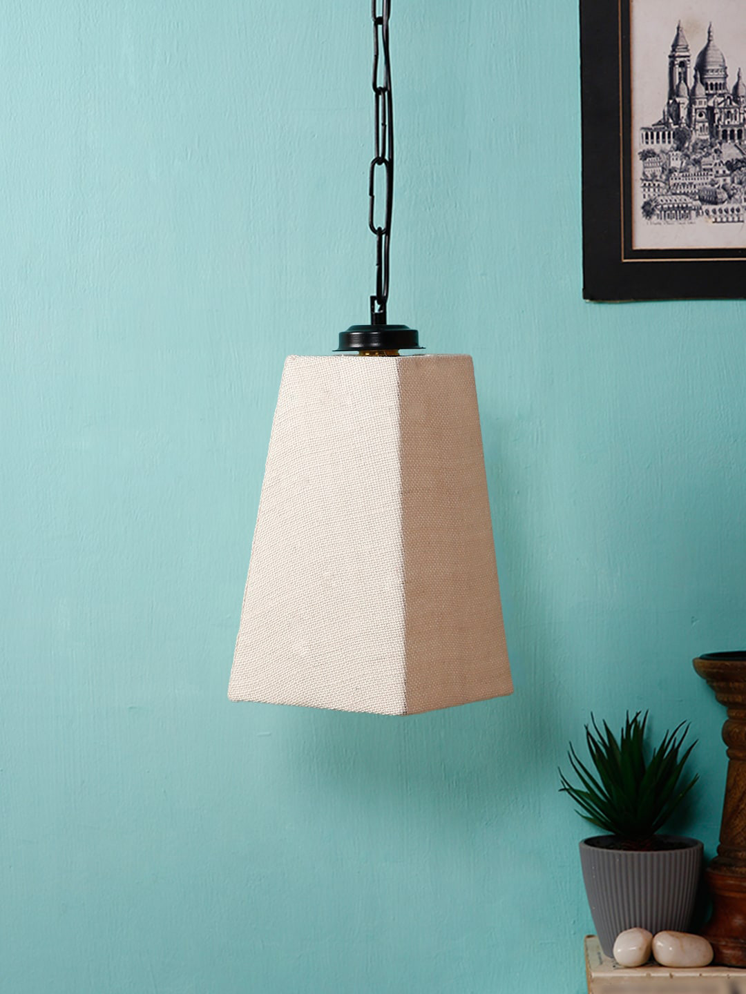 

Devansh White Solid Traditional Hanging Lamp