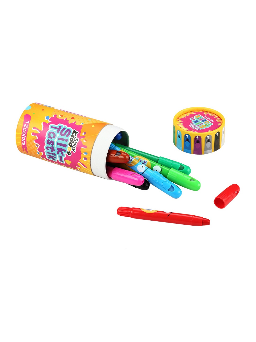 

Smily Kiddos Kids Set Of 12 Multicolour Silky Crayons Sticks, Multi