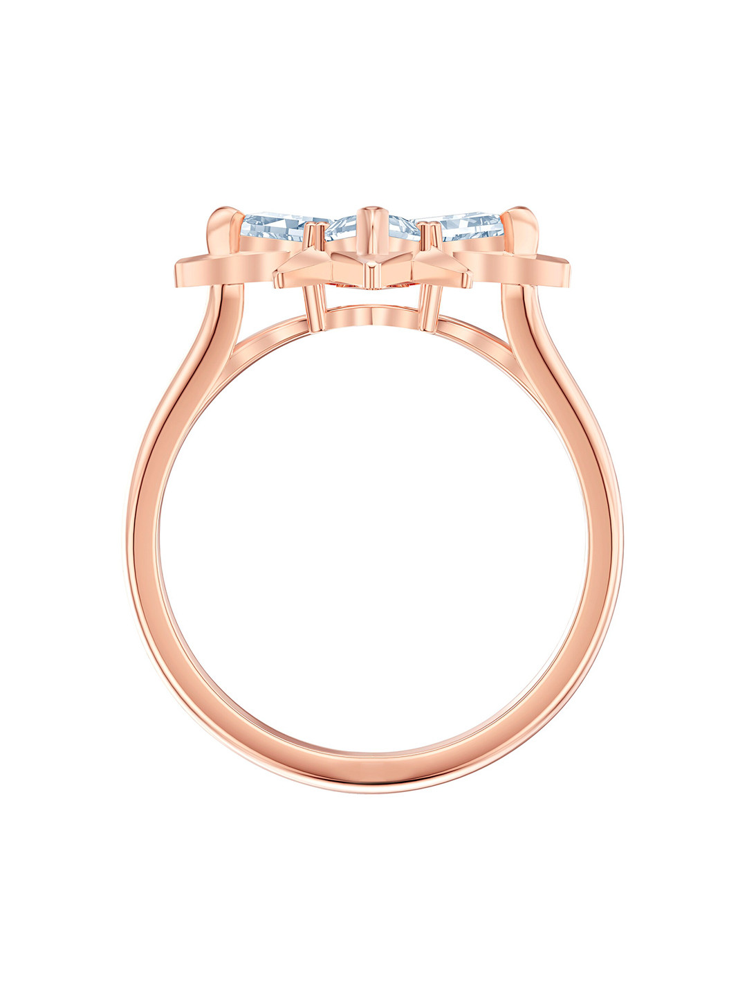 

SWAROVSKI Rose Gold-Plated White Crystal-Studded Finger Ring