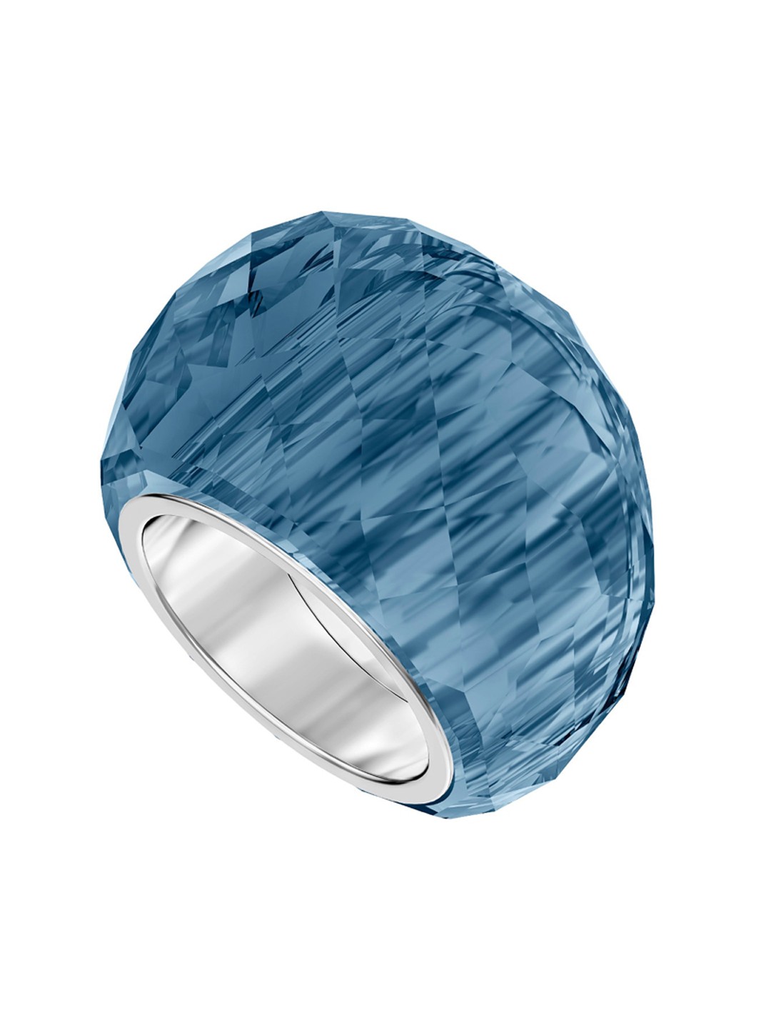 

SWAROVSKI Blue & Silver-Toned Crystal-Studded Finger Ring