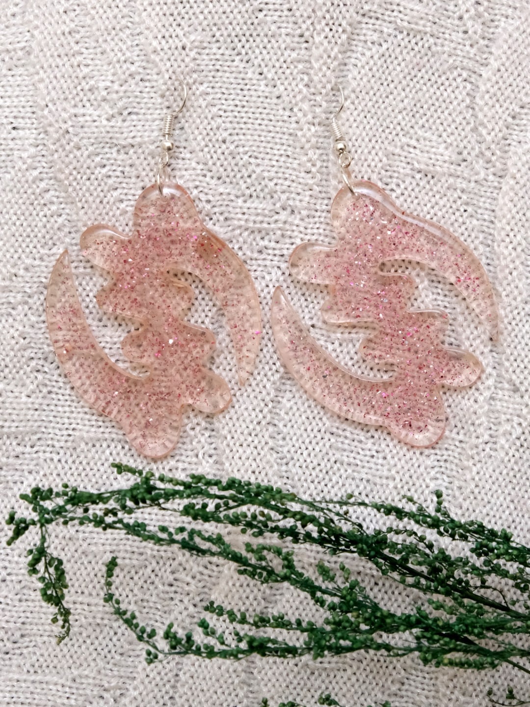 

Crunchy Fashion Peach-Coloured Quirky Drop Earrings