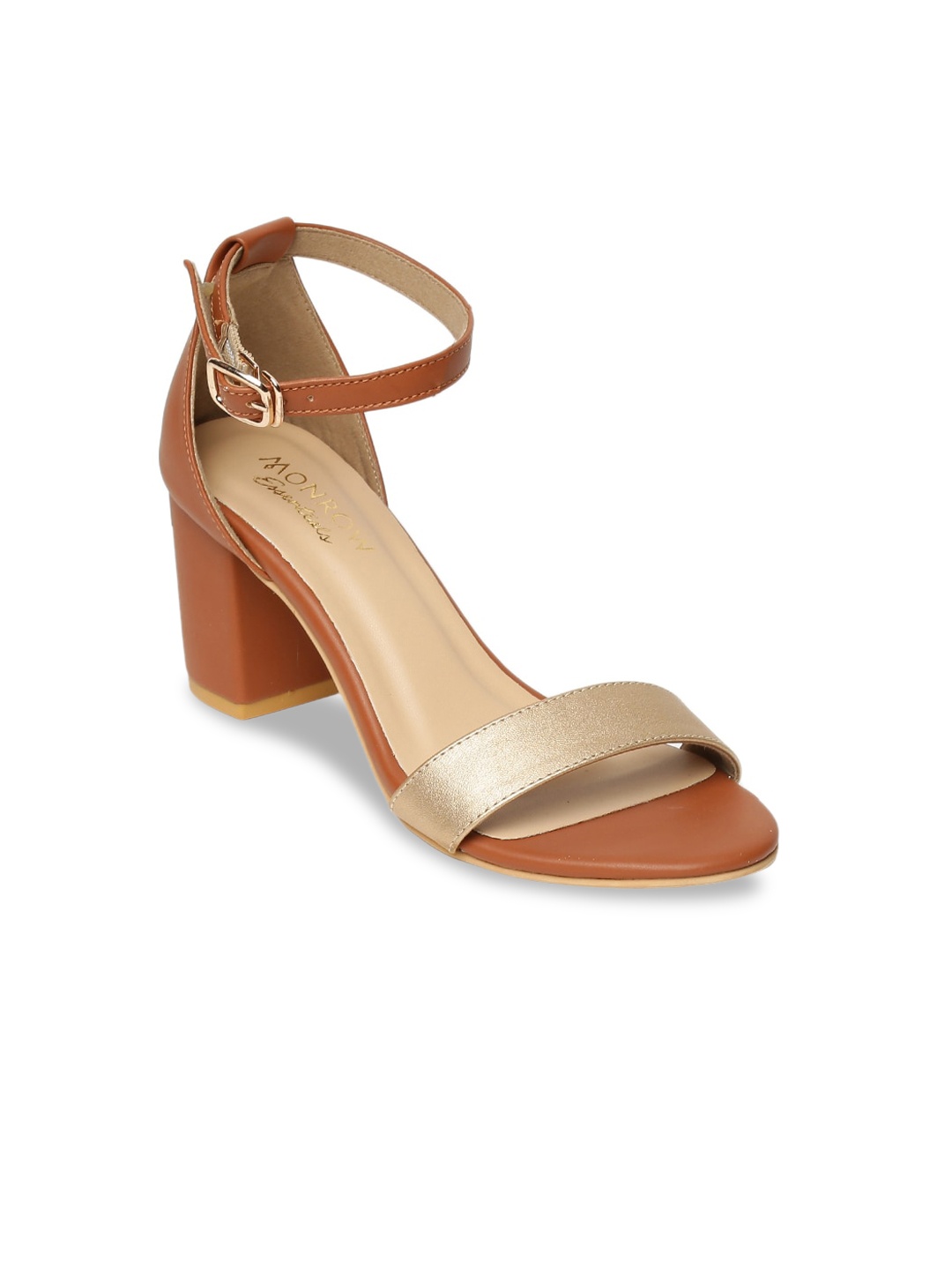 

Monrow Women Gold-Toned Colourblocked Heels