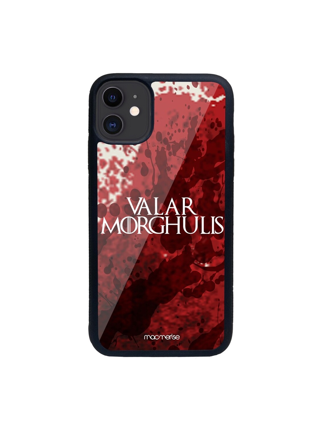 

macmerise Maroon & White Valar Morghulis Glass iPhone 11 Phone Case