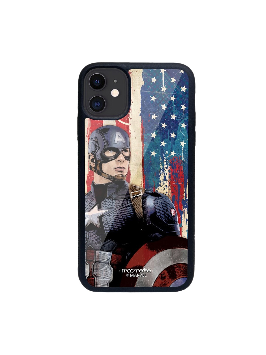 

macmerise Blue & Red American Captain iPhone 11 Back Case