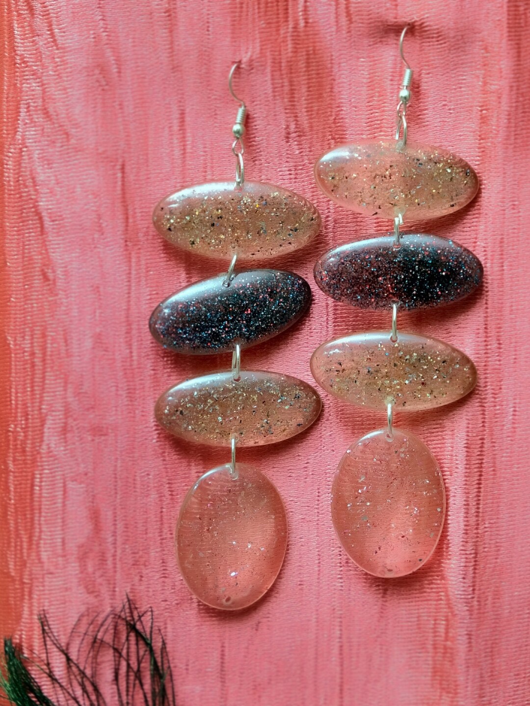

Crunchy Fashion Multicoloured Oval Drop Earrings, Multi