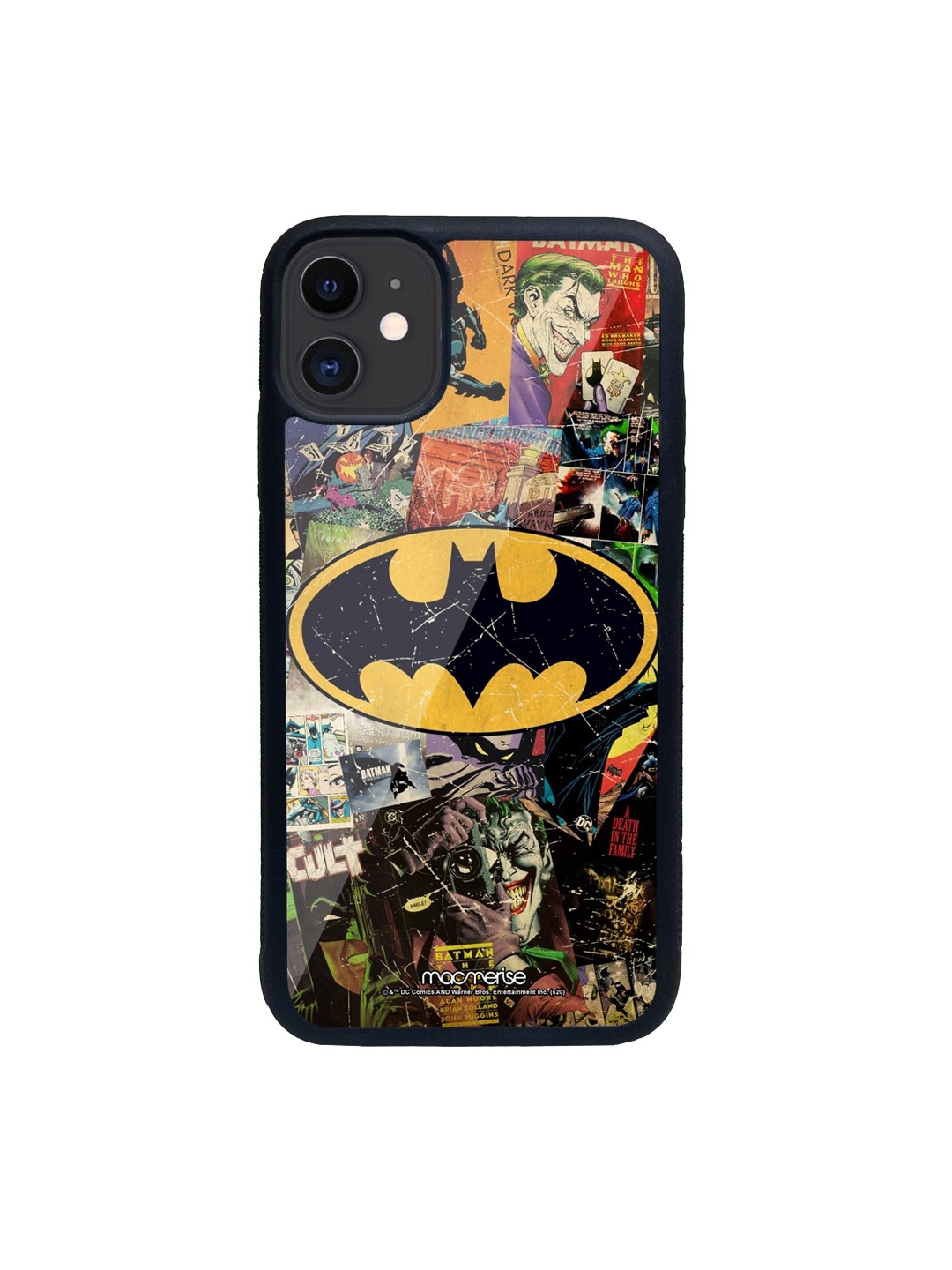 

macmerise Black & Yellow Comic Bat Printed iPhone 11 Back Case
