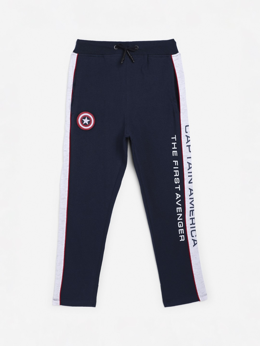 

Octave Boys Navy Blue & White Solid Track Pants
