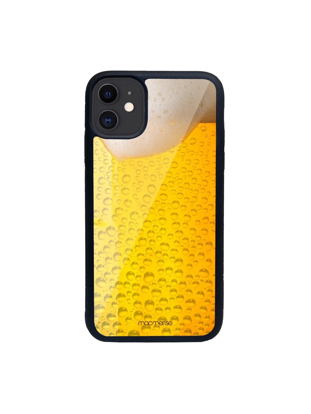 

macmerise Yellow & White Chug It Glass Printed iPhone 11 Back Case