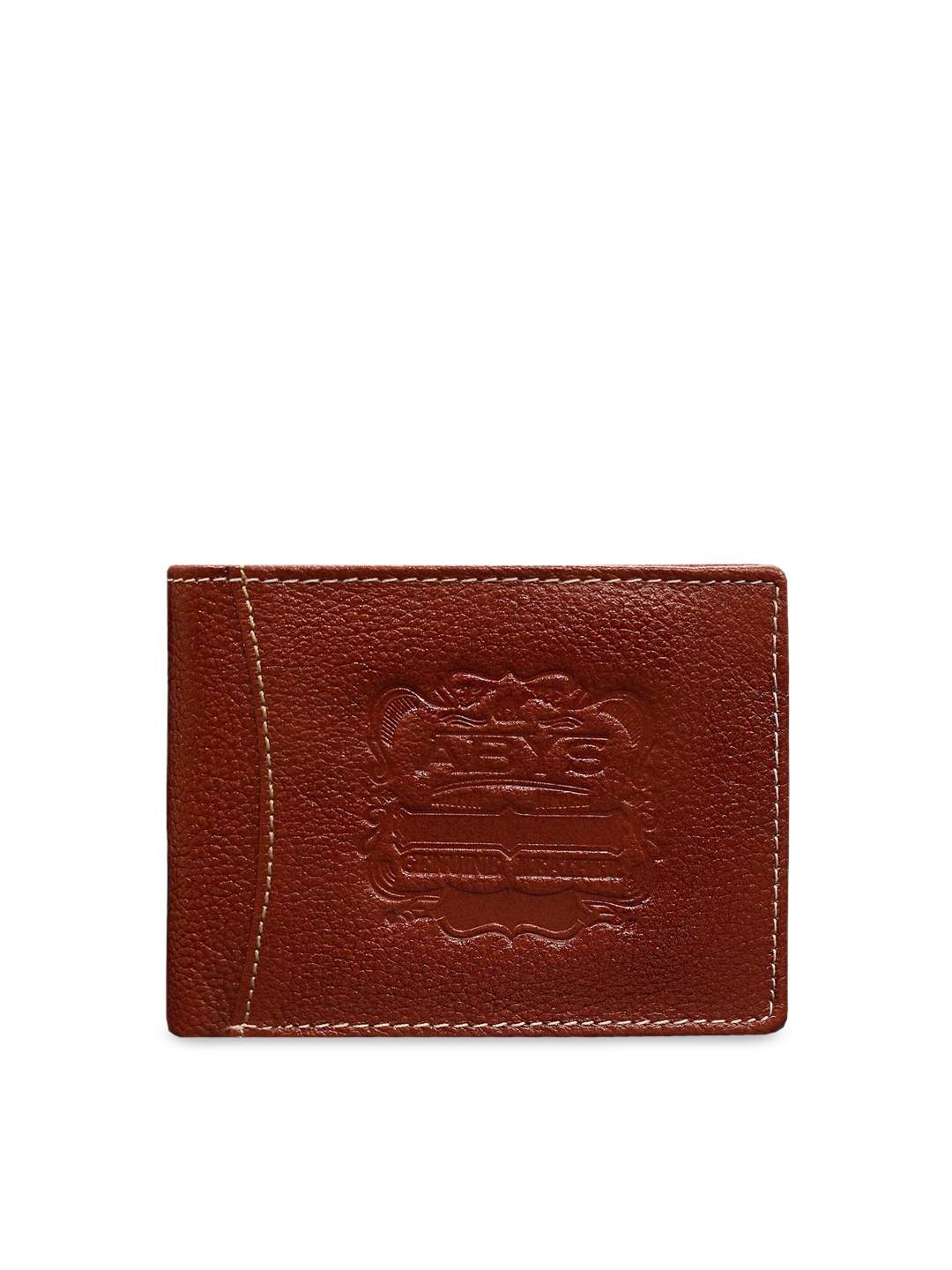 

ABYS Men Brown Textured Two Fold Wallet