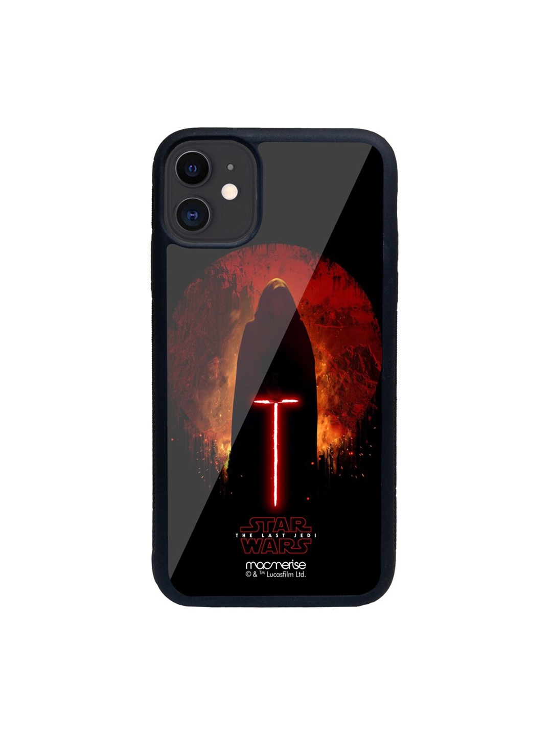 

macmerise Black & Orange Embrace The Darkness Within Printed iPhone 11 Back Case