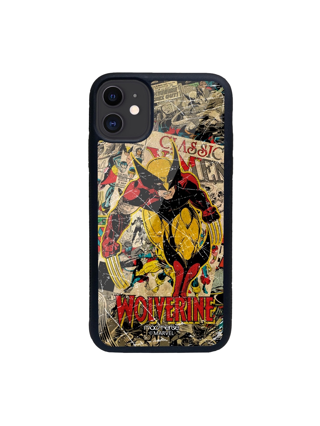 

macmerise Off-White & Yellow Comic Wolverine Printed iPhone 11 Back Case