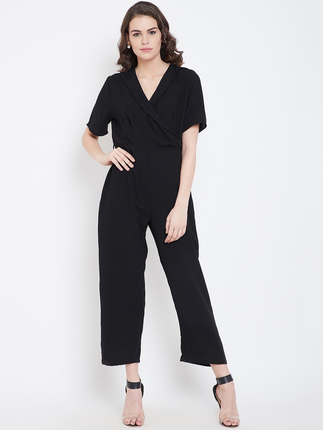 

DODO & MOA Women Black Solid Basic Jumpsuit
