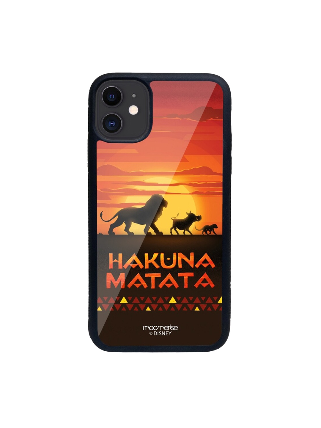 

macmerise Black & Orange Hakuna Matata iPhone 11 Back Case