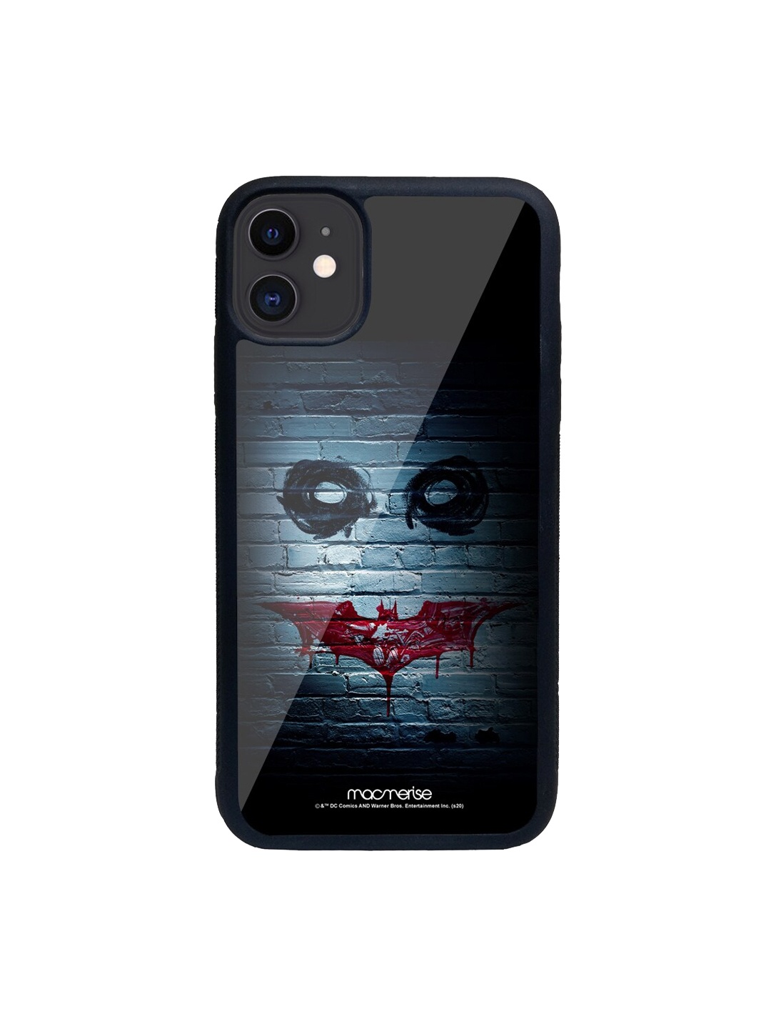 

macmerise Black & Blue Bat Joker Graffiti Glass iPhone 11 Phone Case