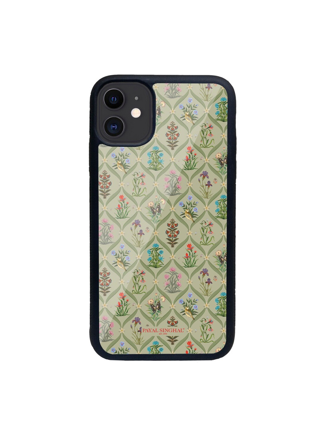 

macmerise Multicoloured Payal Singhal Mughal Motifs Printed iPhone 11 Back Case, Green