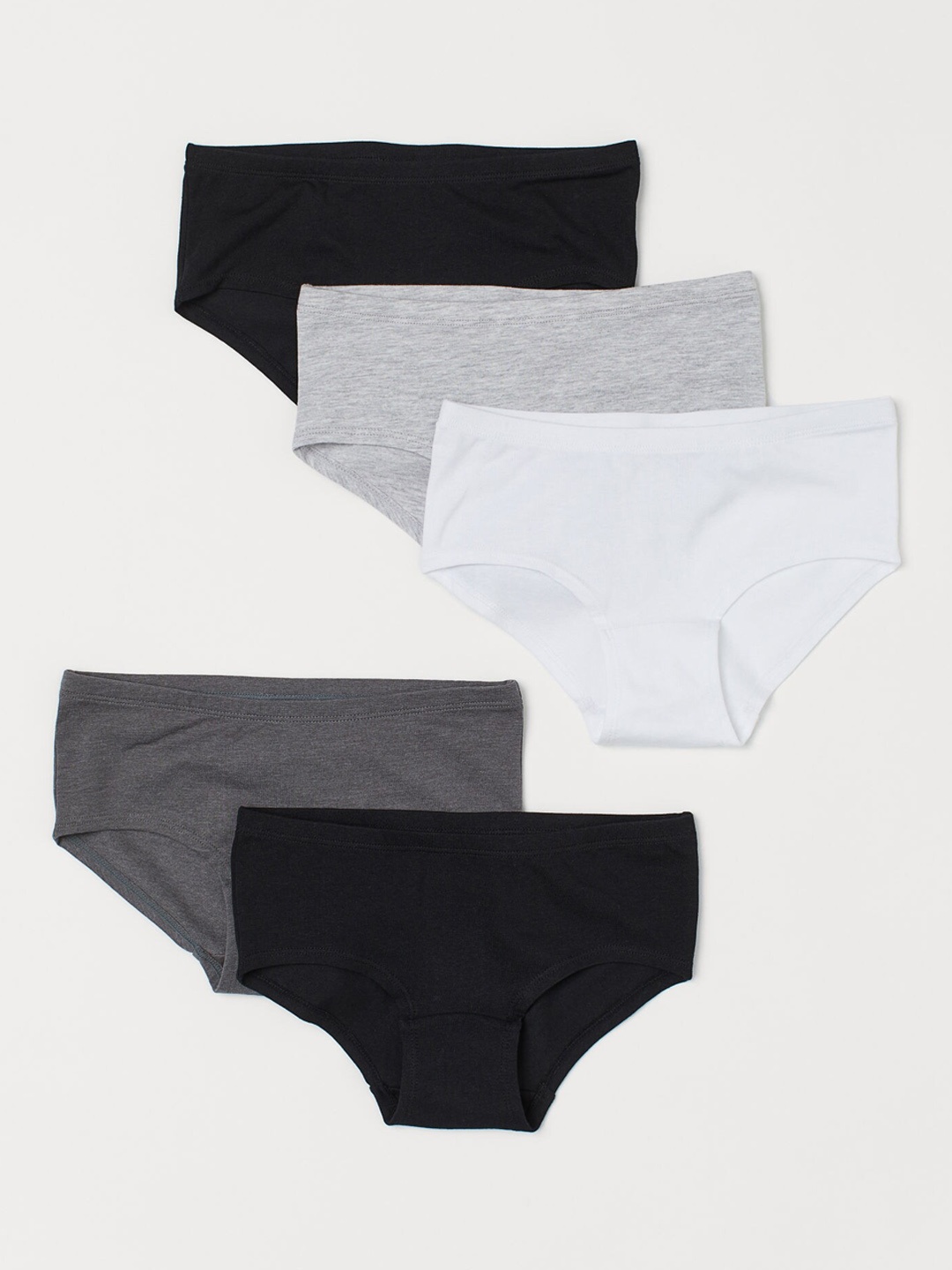 H&M Girls 5-Pack Cotton Briefs, White