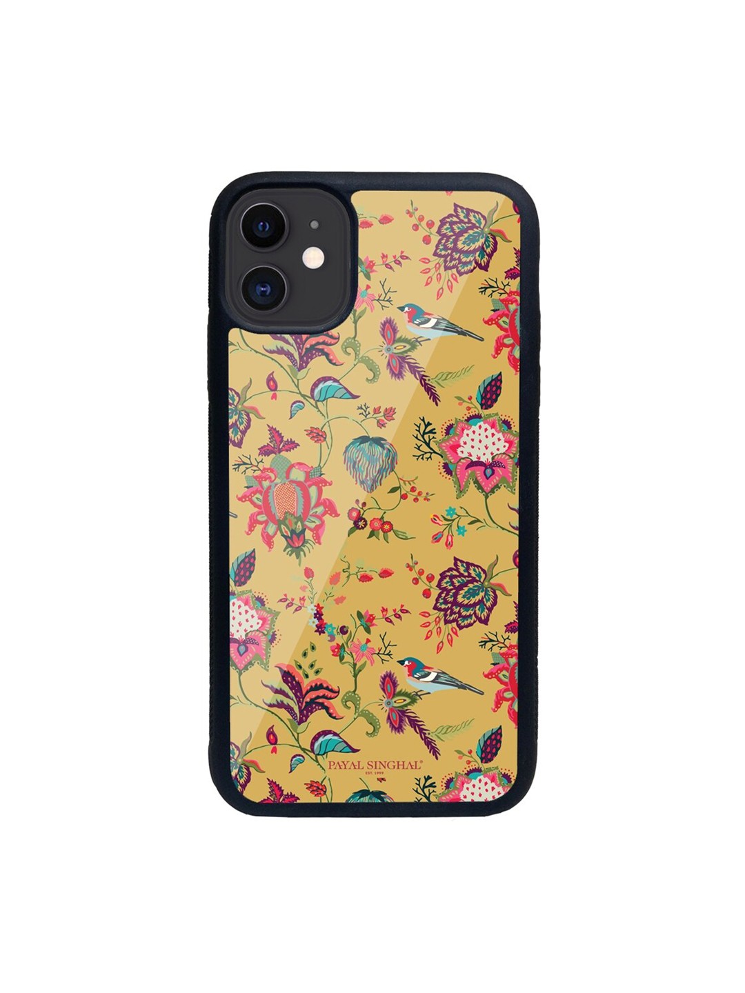 

macmerise Mustard Yellow & Pink Payal Singhal Chidiya Glass iPhone 11 Phone Case