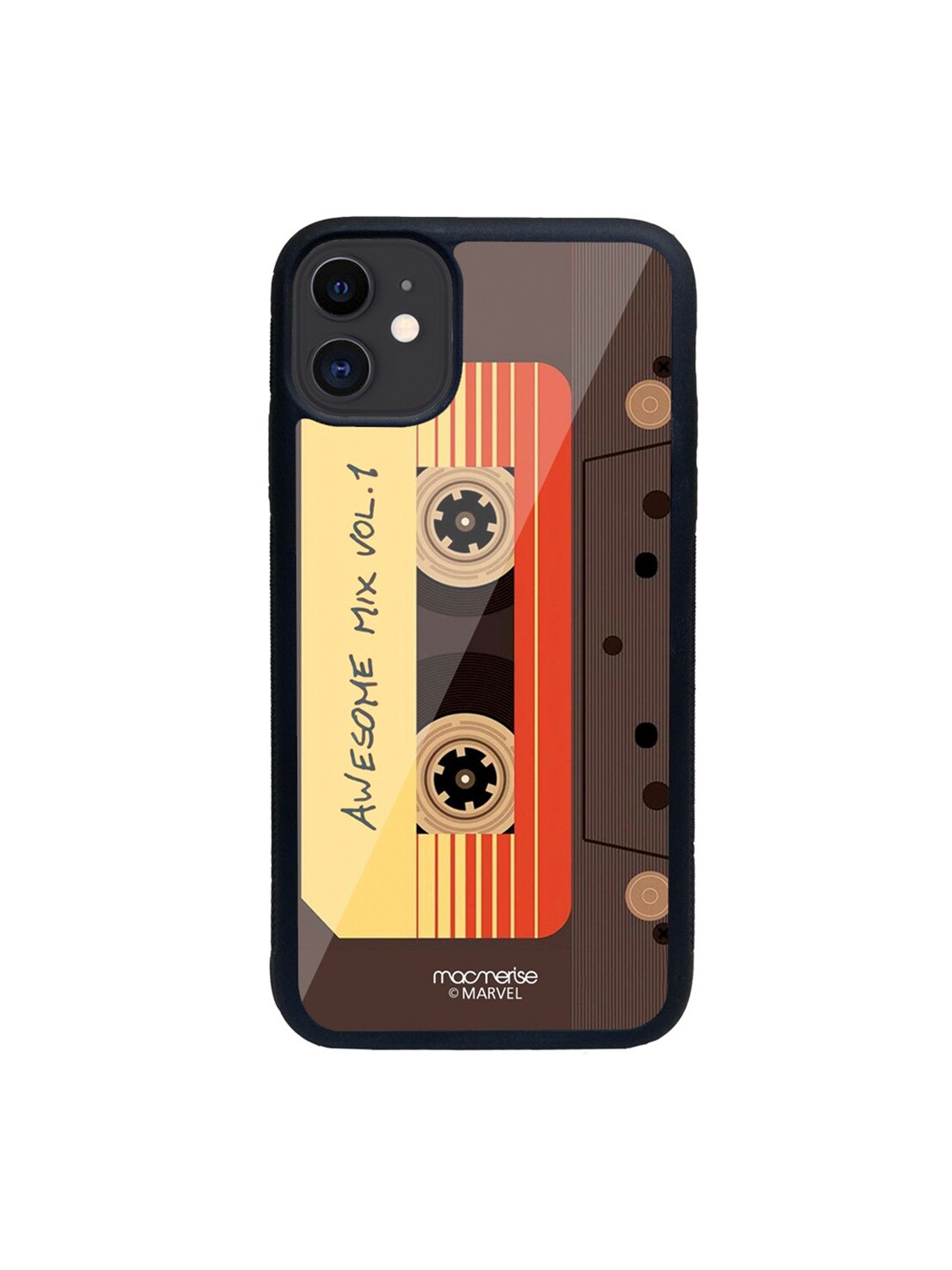 

macmerise Brown & Black Awesome Mix Tape Printed iPhone 11 Back Case