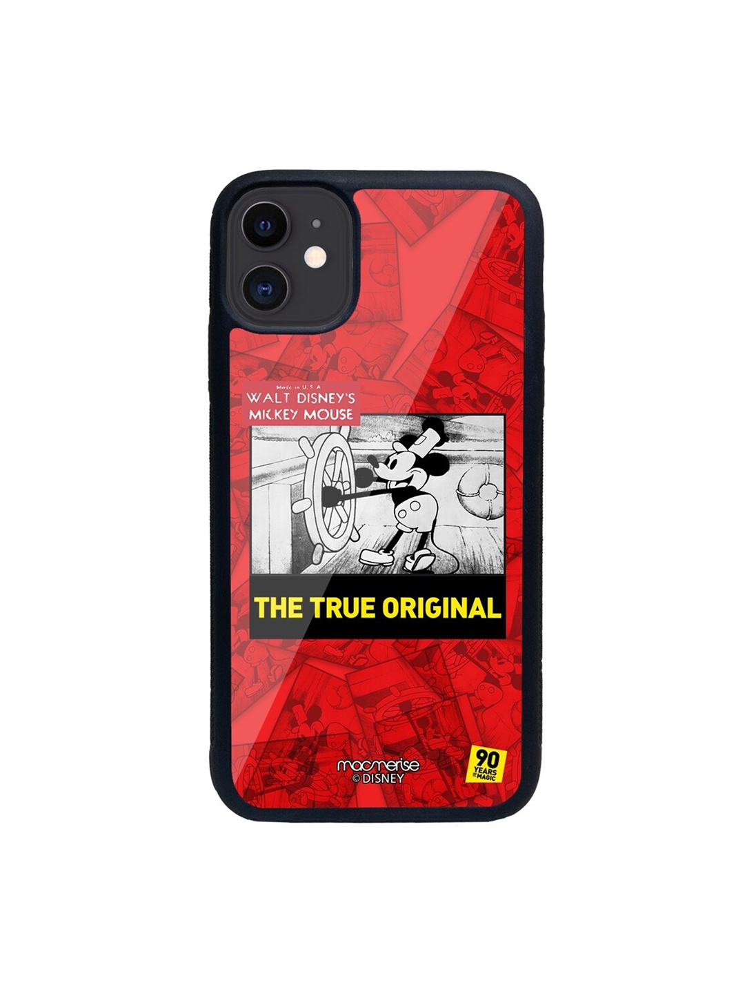 

macmerise Red & Yellow Mickey Potrait Mode Pattern iPhone 11 Back Case