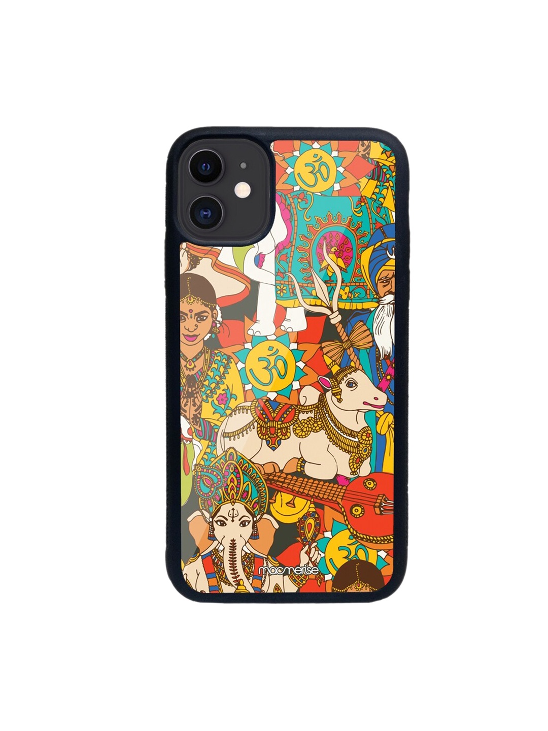 

macmerise Yellow & Red Namaste India Glass iPhone 11 Back Case