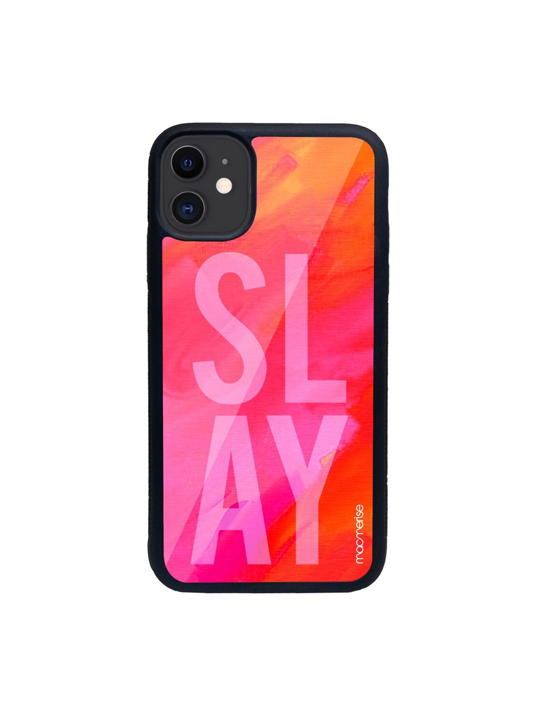 

macmerise Pink & Orange Slay Printed iPhone 11 Back Case