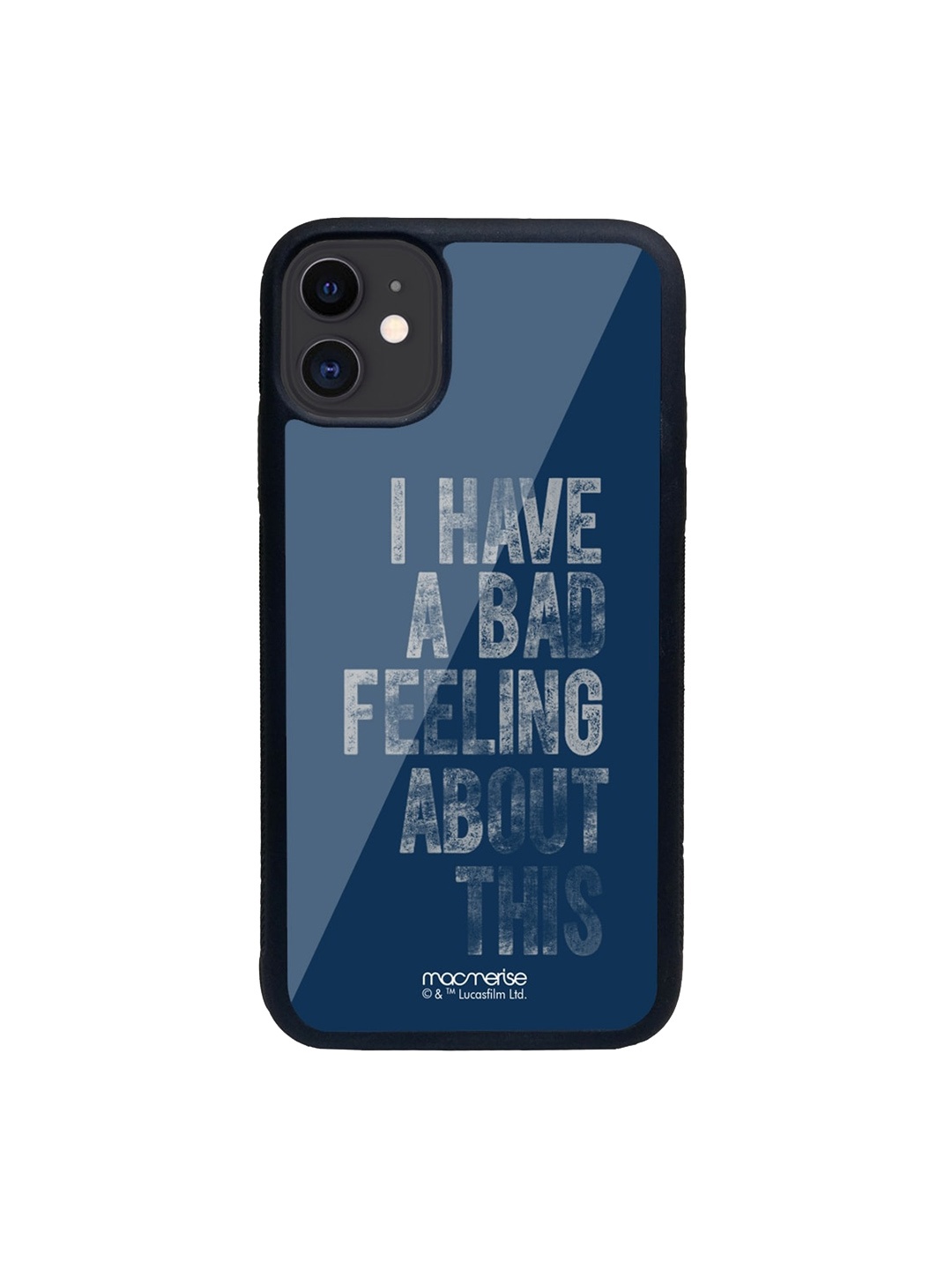 

macmerise Blue & White Bad Feeling Printed iPhone 11 Back Case