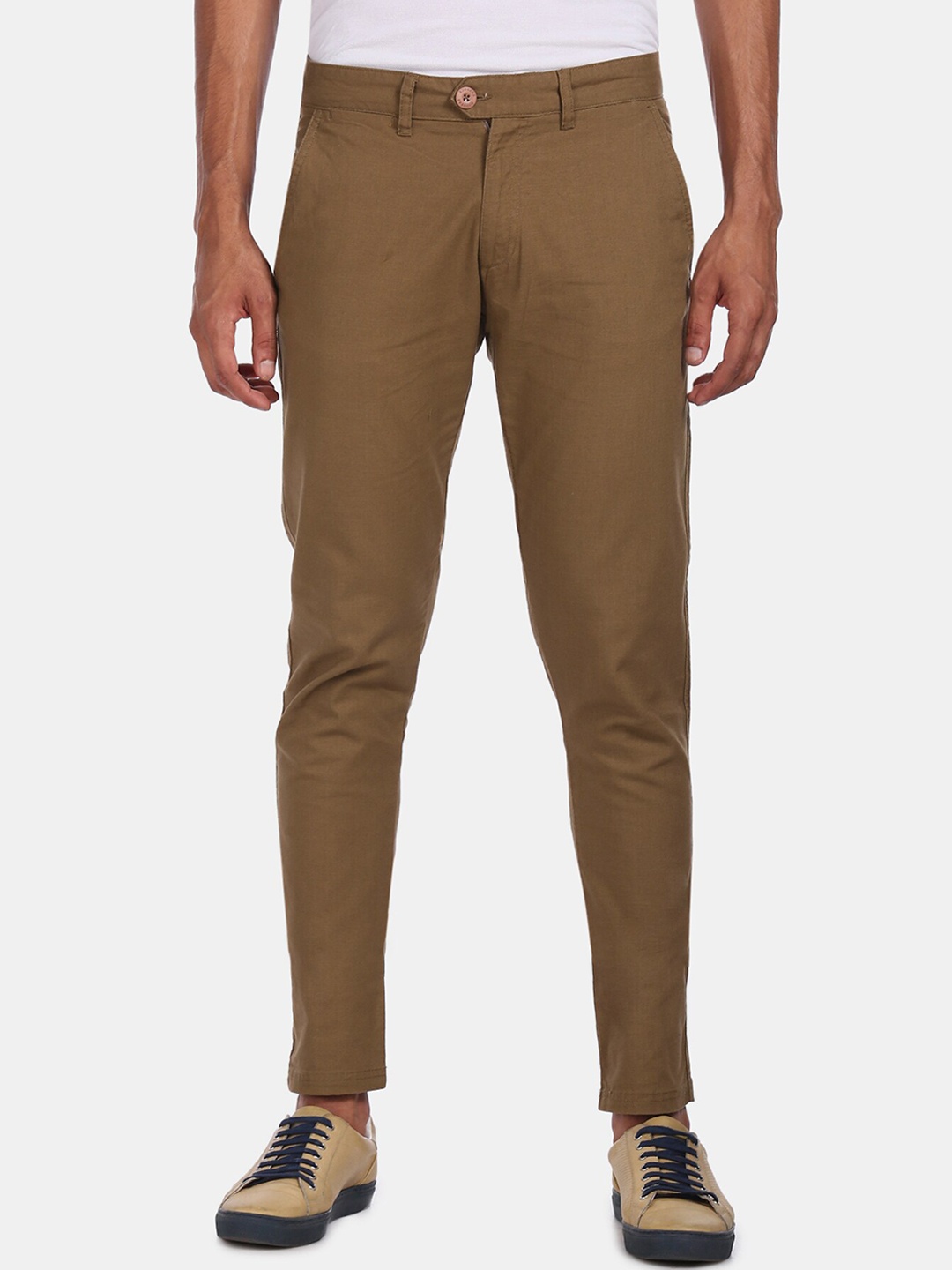

Ruggers Men Brown Regular Fit Solid Chinos
