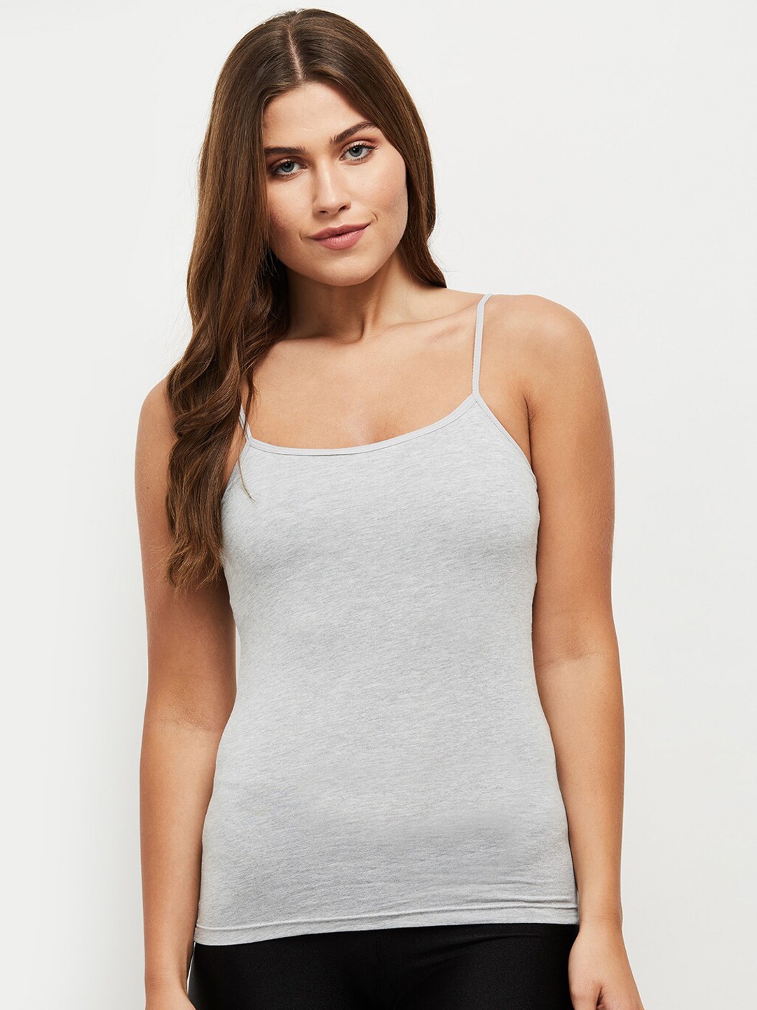 

max Women Grey Melange Solid Camisole