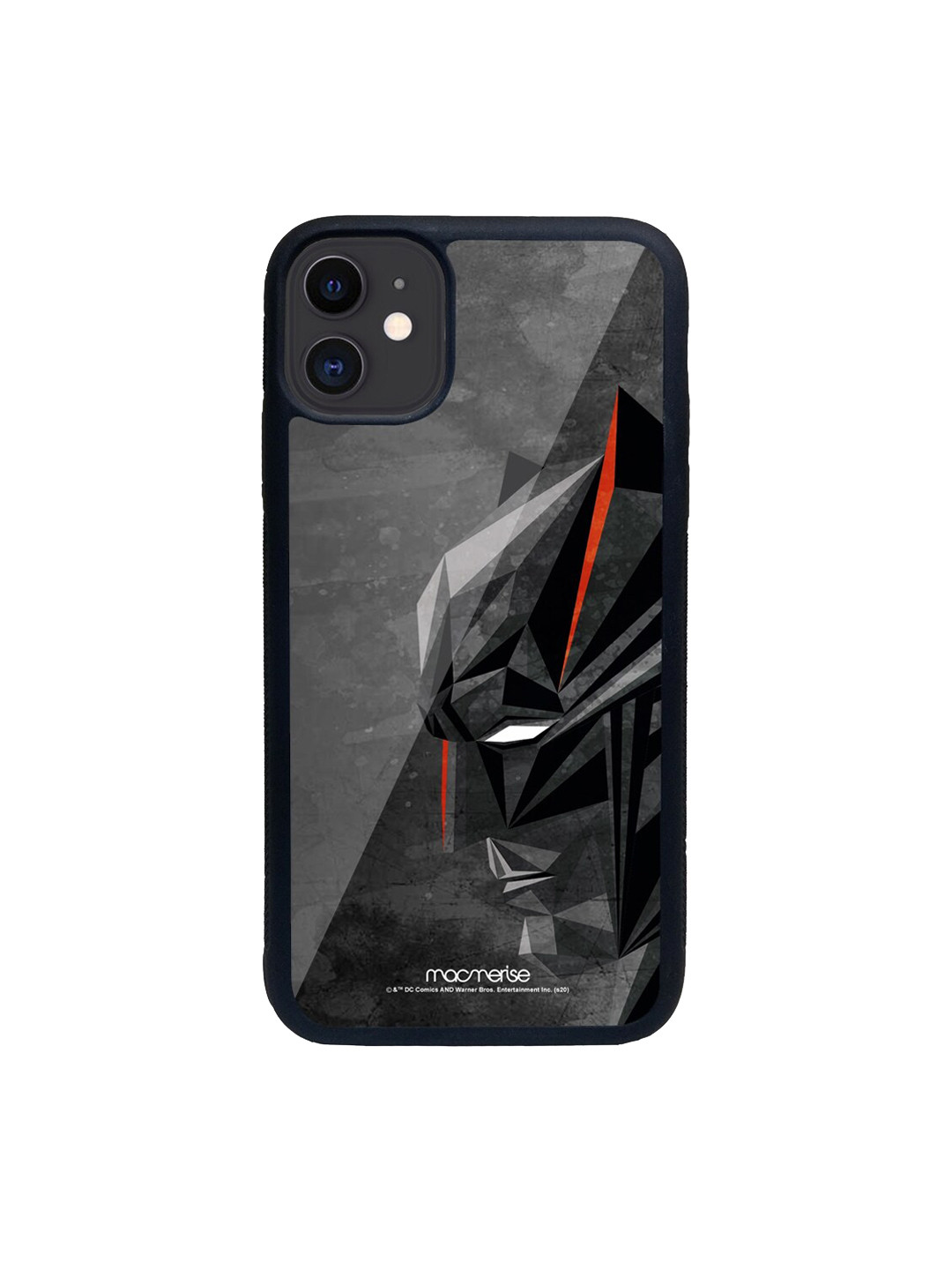 

macmerise Grey & Black Batman Geometric Glass iPhone 11 Phone Case