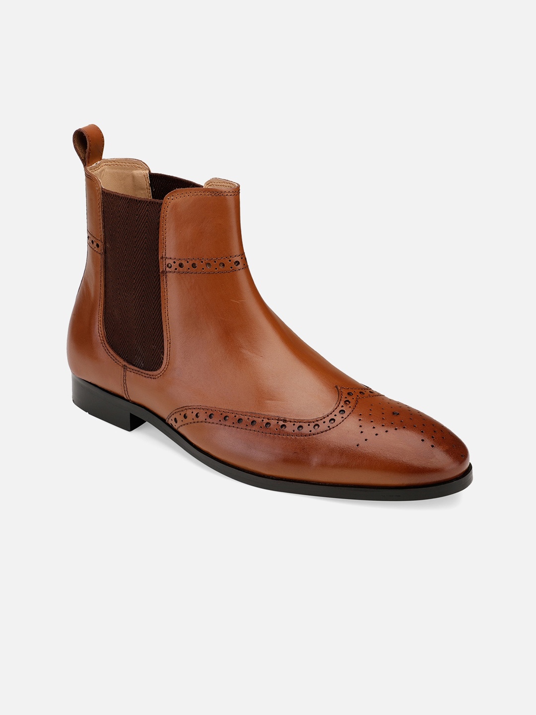 

Hats Off Accessories Men Tan Leather Flat Boots