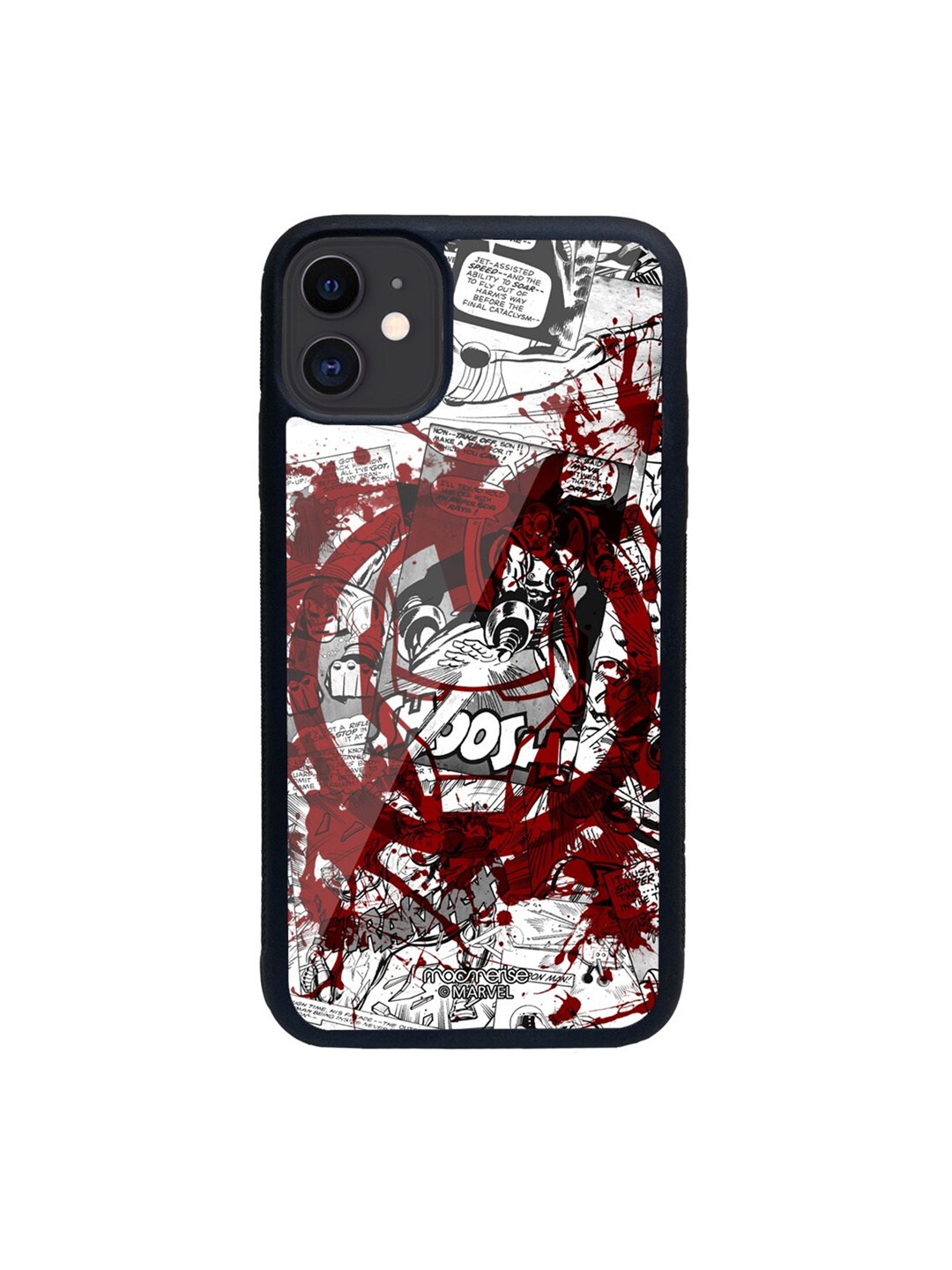 

macmerise Black & White Splash Out Ironman iPhone 11 Back Case
