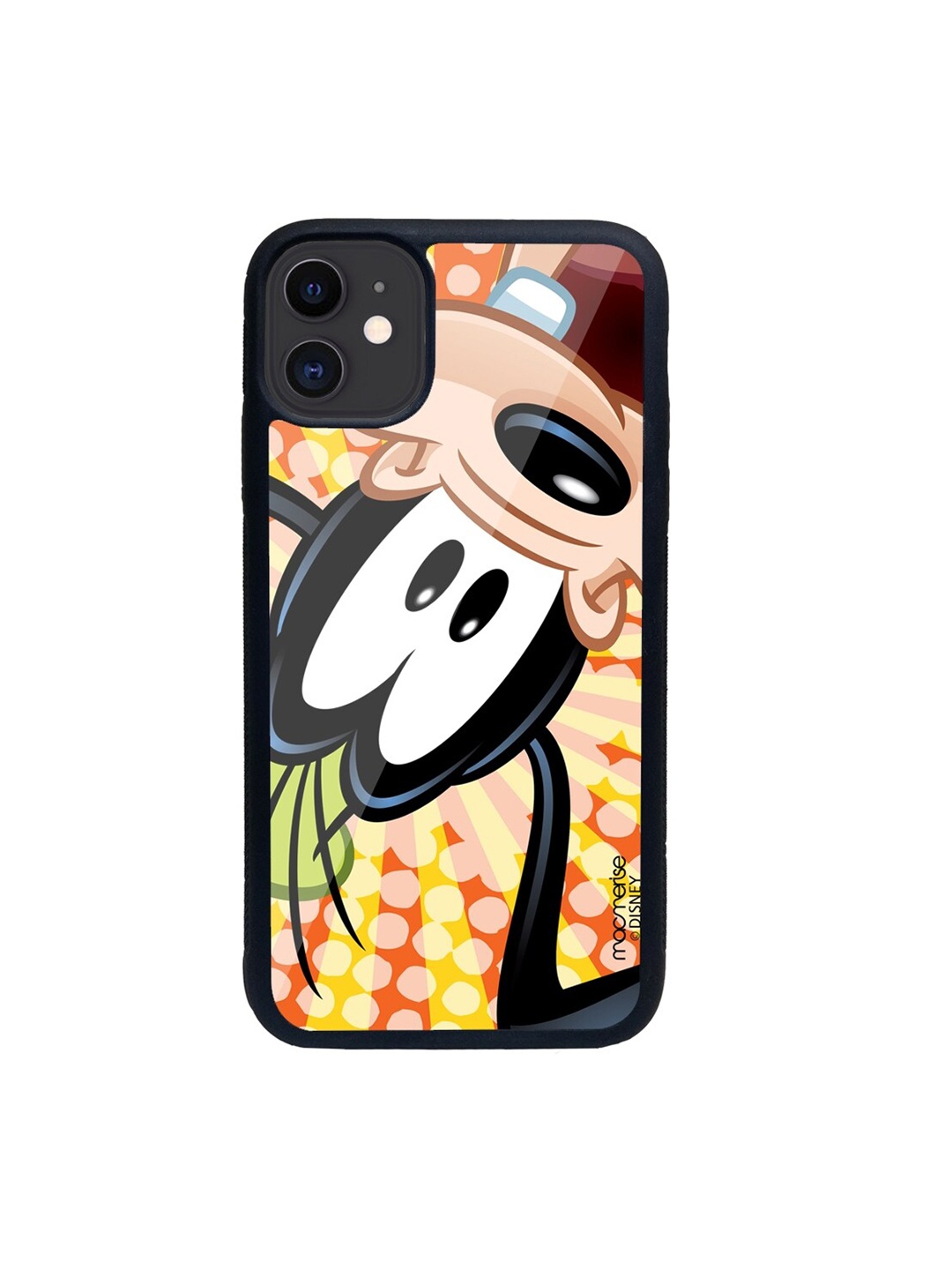 

macmerise Beige & Black Goofy Upside Down Glass iPhone 11 Phone Case
