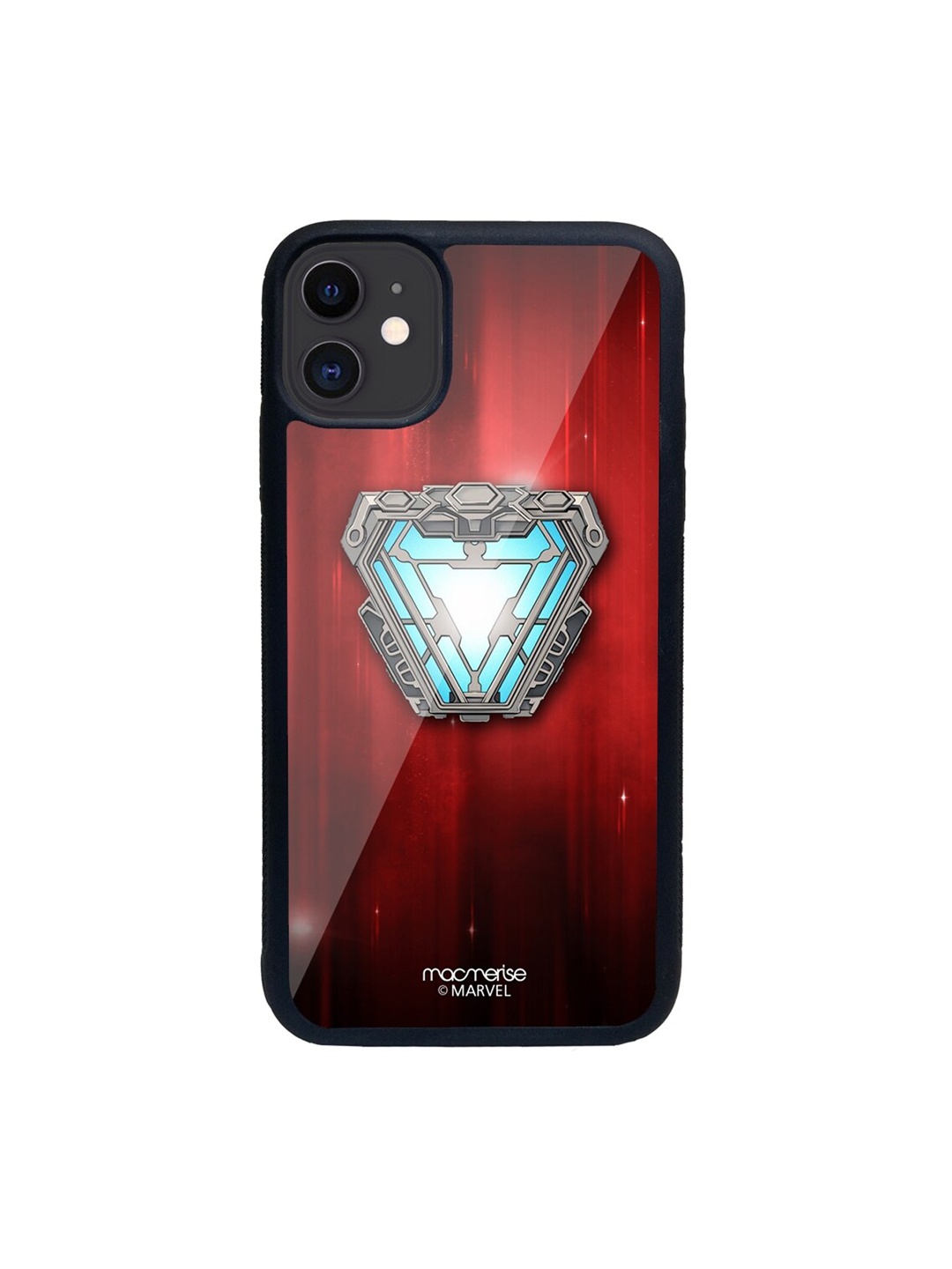 

macmerise Red & Blue Iron man Infinity Arc Reactor Glass iPhone 11 Phone Case