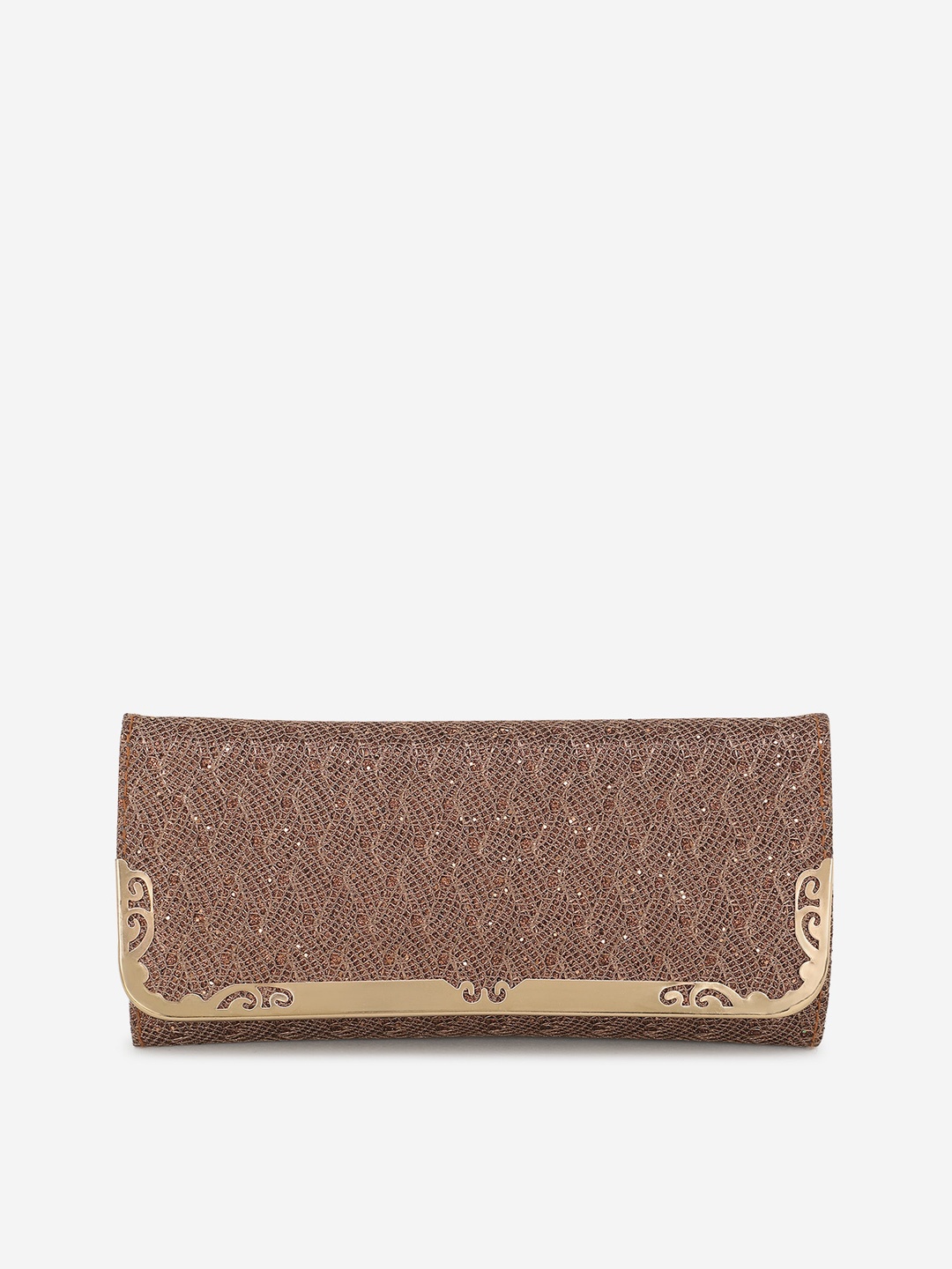 Element Cart Copper-Toned Embellished Clutch