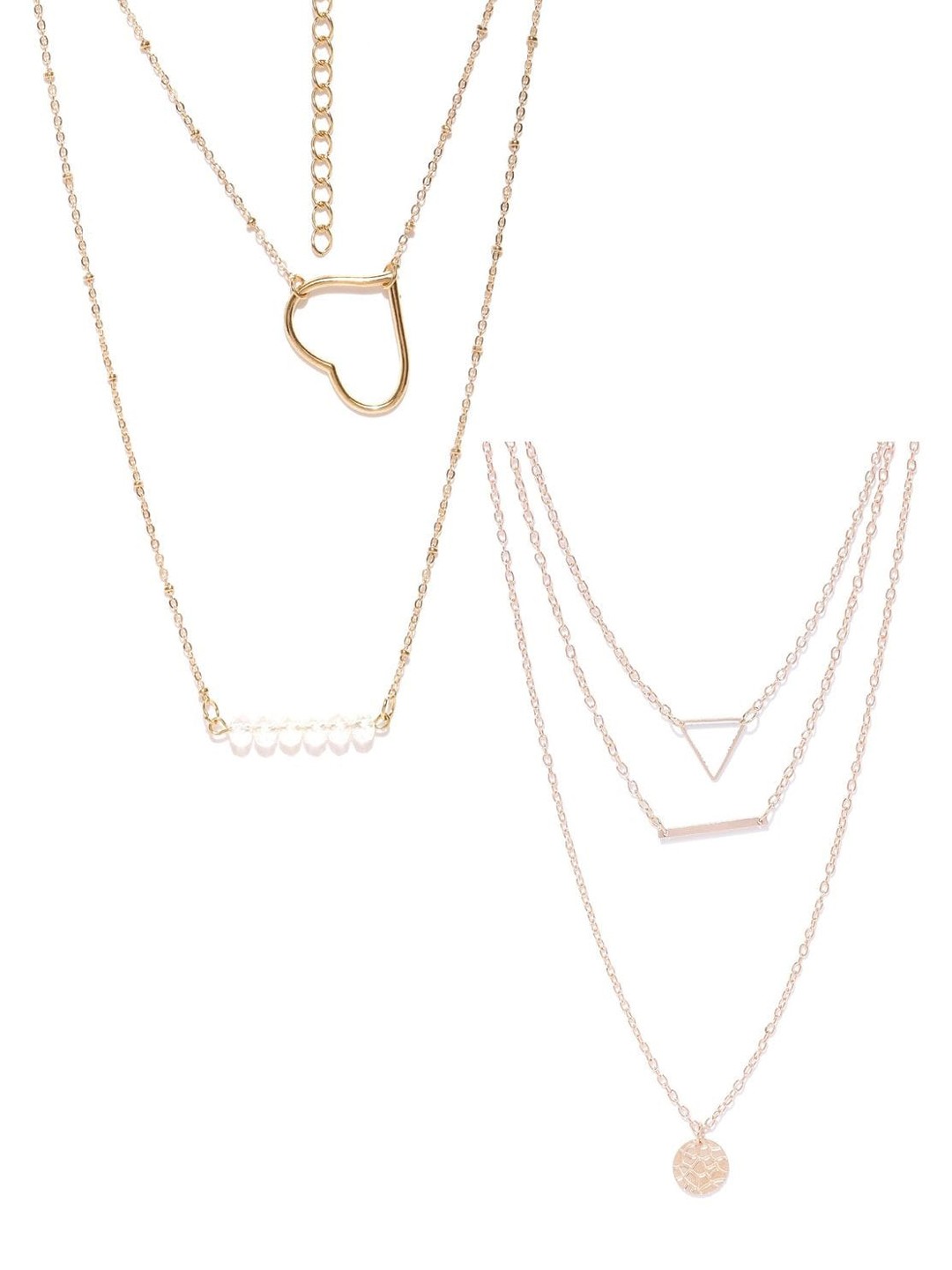 

OOMPH Set of 2 Gold-Toned Layered Necklaces